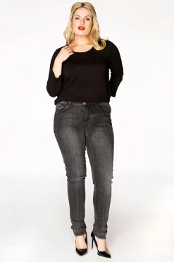 Black washed jeans DENIM