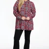 Blouse flare PIED DE POULE