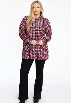 Blouse flare PIED DE POULE