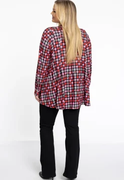 Blouse flare PIED DE POULE