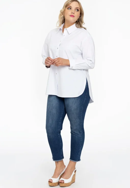 Blouse met knopen POPLIN STRETCH
