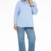 Blouse met knopen POPLIN STRETCH