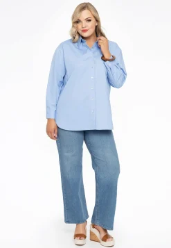 Blouse met knopen POPLIN STRETCH