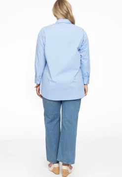 Blouse met knopen POPLIN STRETCH