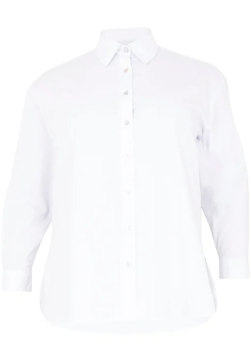 Blouse met knopen POPLIN STRETCH