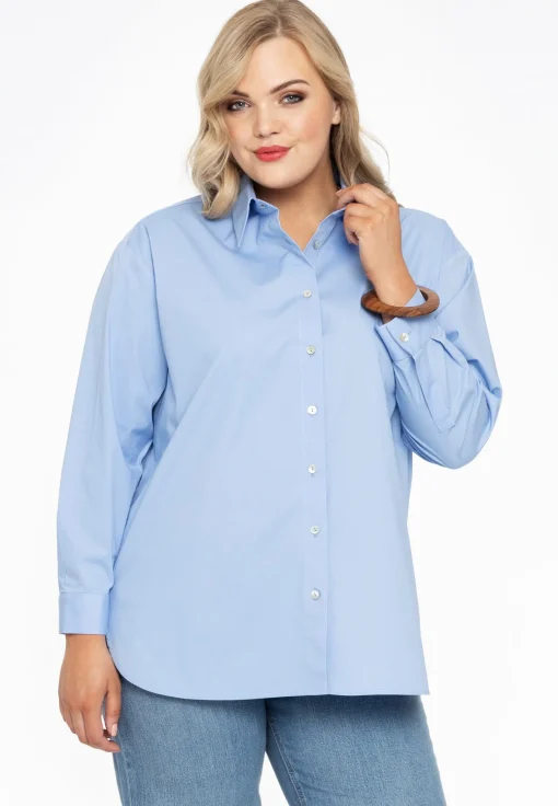 Blouse met knopen POPLIN STRETCH