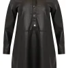 Blouse-jurk FAUX LEATHER