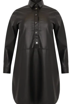 Blouse-jurk FAUX LEATHER