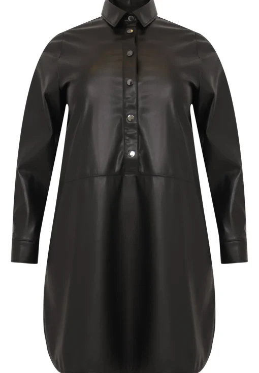 Blouse-jurk FAUX LEATHER