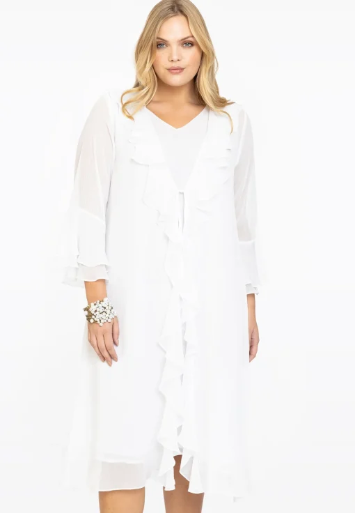 Cardi-blouse met ruches VOILE