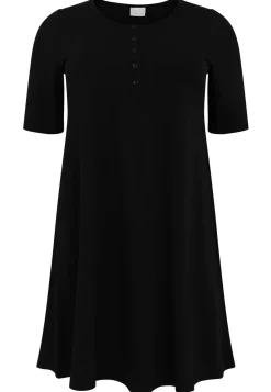 Jurk A-lijn met knoopjes COTTON