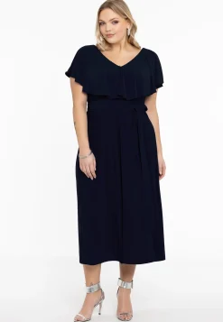 Jurk met ruches V-hals DOLCE