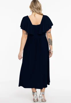 Jurk met ruches V-hals DOLCE