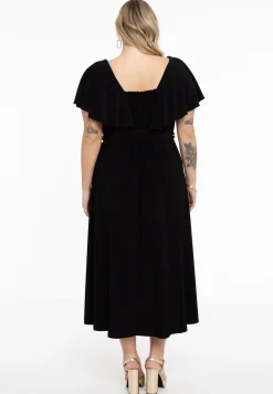 Jurk met ruches V-hals DOLCE