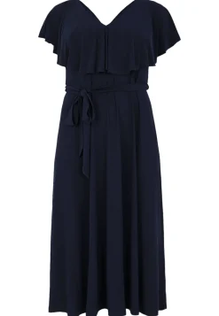 Jurk met ruches V-hals DOLCE