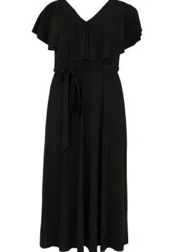 Jurk met ruches V-hals DOLCE