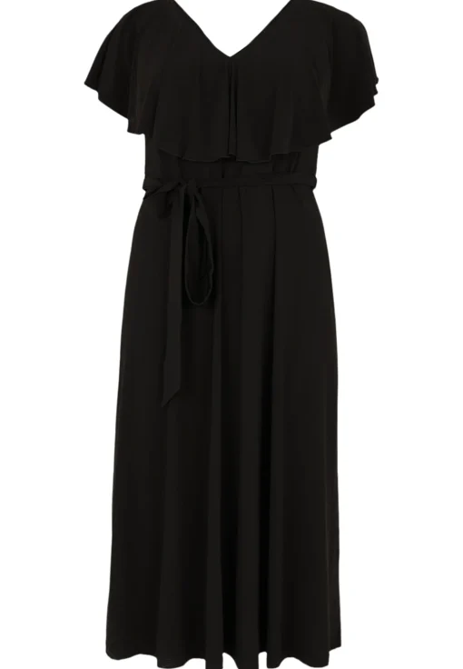 Jurk met ruches V-hals DOLCE