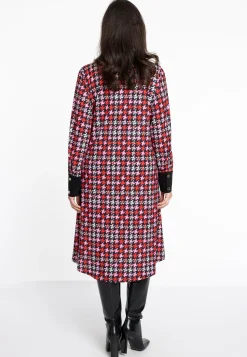 Jurk met strik PIED DE POULE