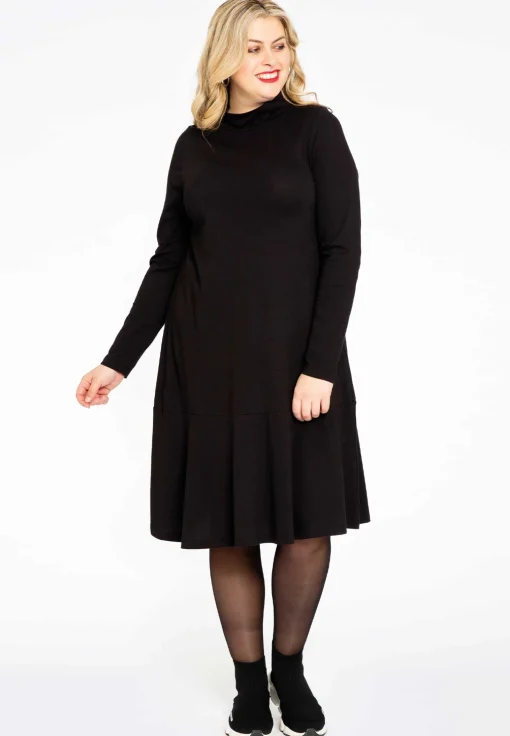 Jurk met turtle neck COTTON