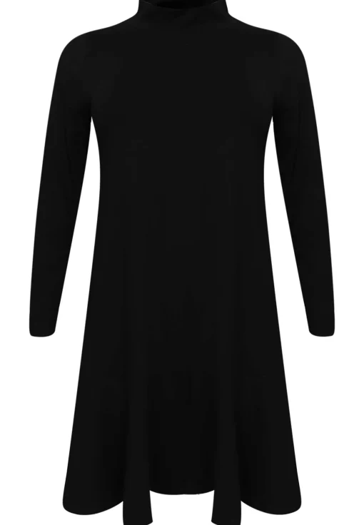 Jurk met turtle neck COTTON