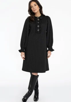 Jurk met volants PINSTRIPE