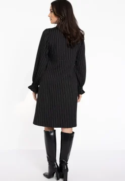 Jurk met volants PINSTRIPE