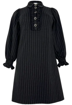 Jurk met volants PINSTRIPE