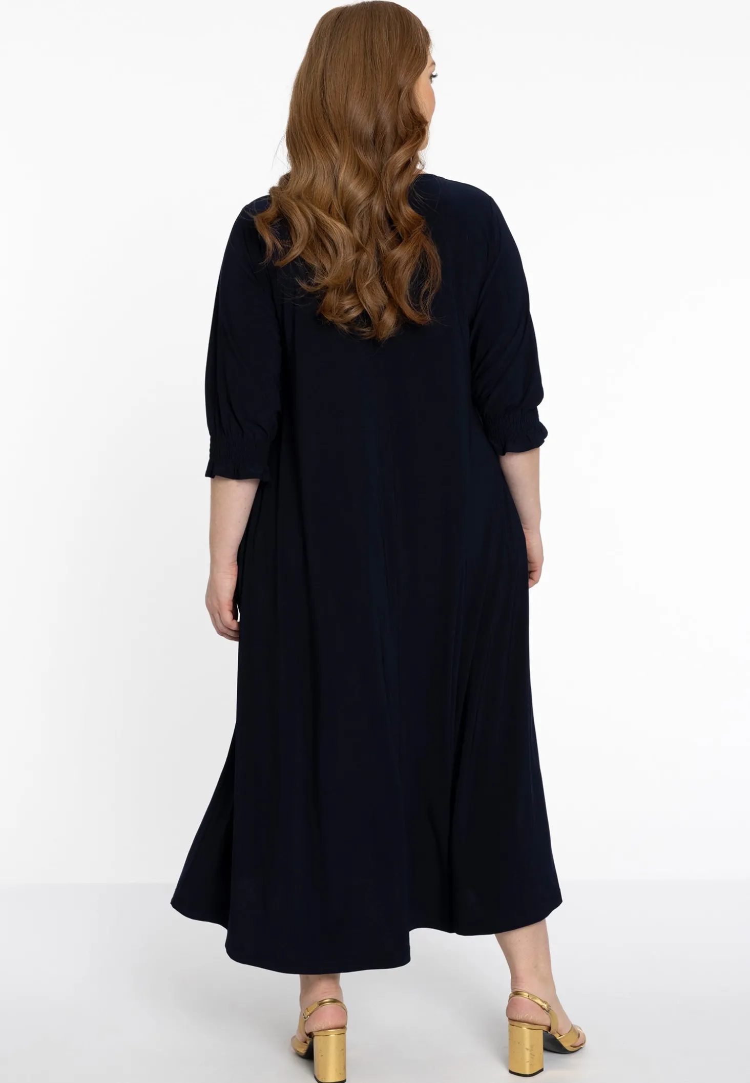 Jurk swing gesmokte mouw DOLCE