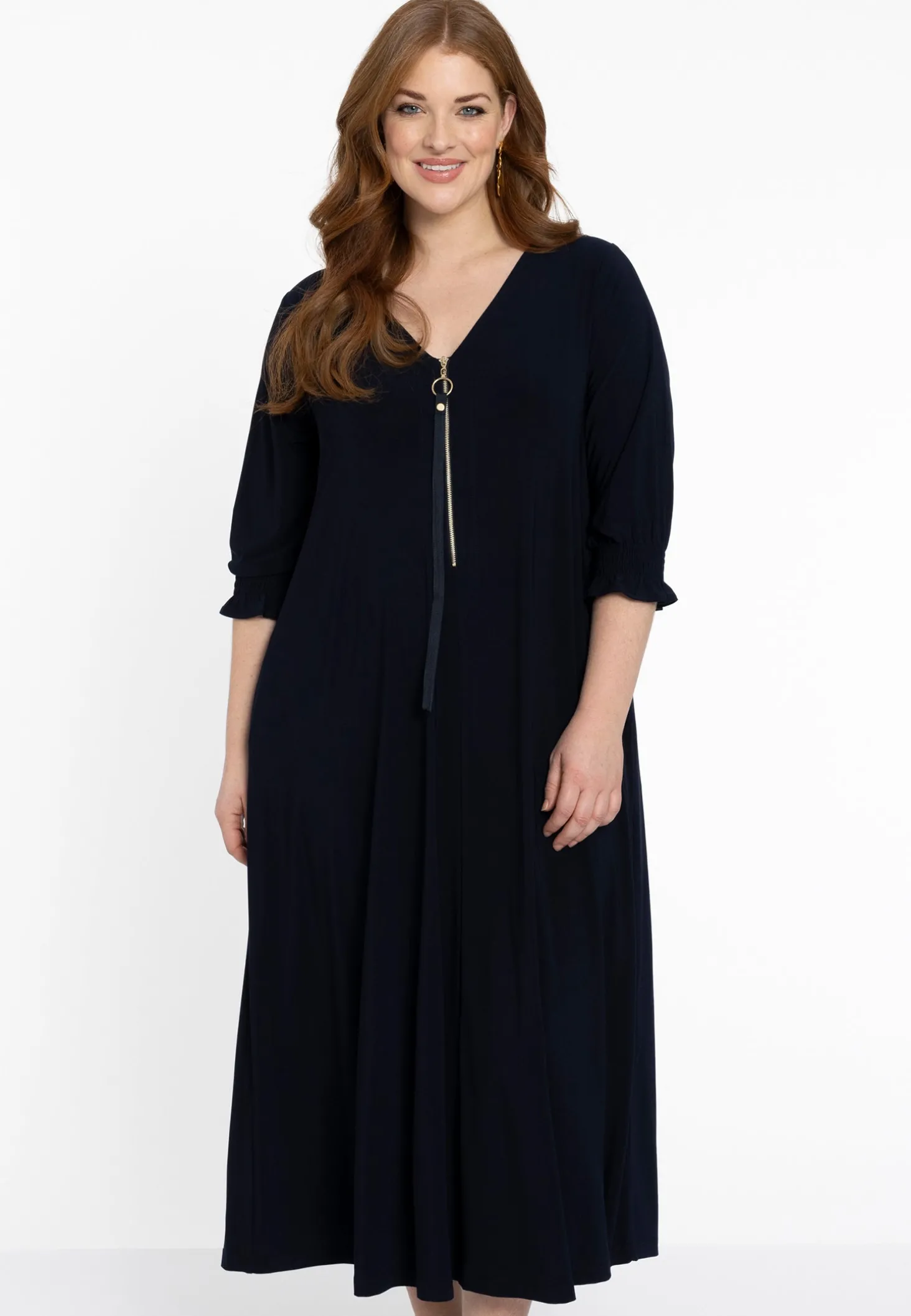 Jurk swing gesmokte mouw DOLCE