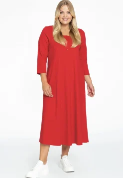 Lange A-lijn jurk COTTON