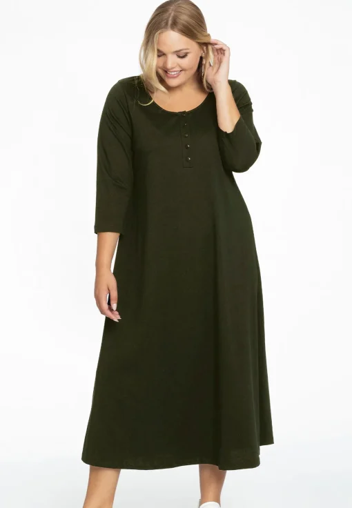 Lange A-lijn jurk COTTON