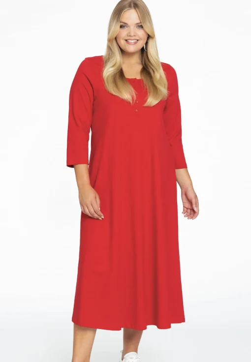 Lange A-lijn jurk COTTON