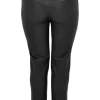 Leren broek met naad