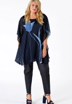 Leren broek met naad