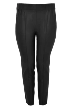 Leren broek met naad