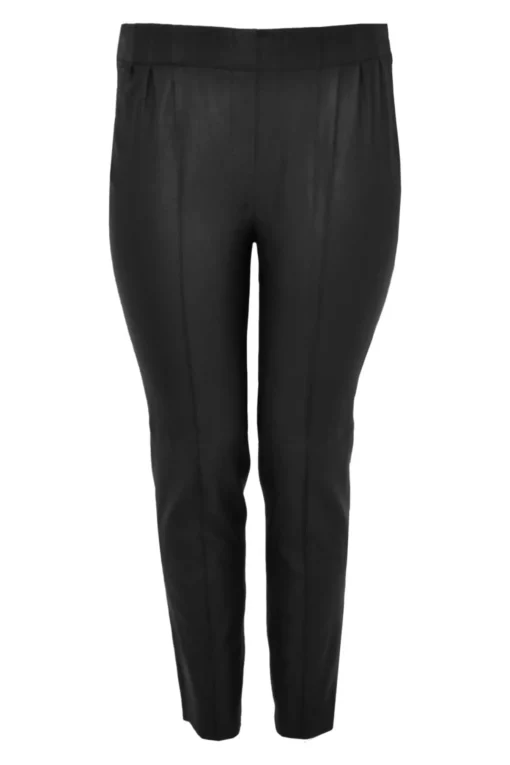 Leren broek met naad