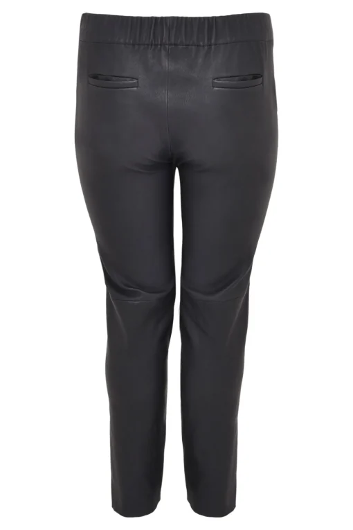Leren broek met naad