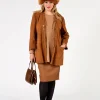 Leren stretch rok