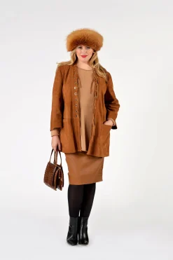 Leren stretch rok