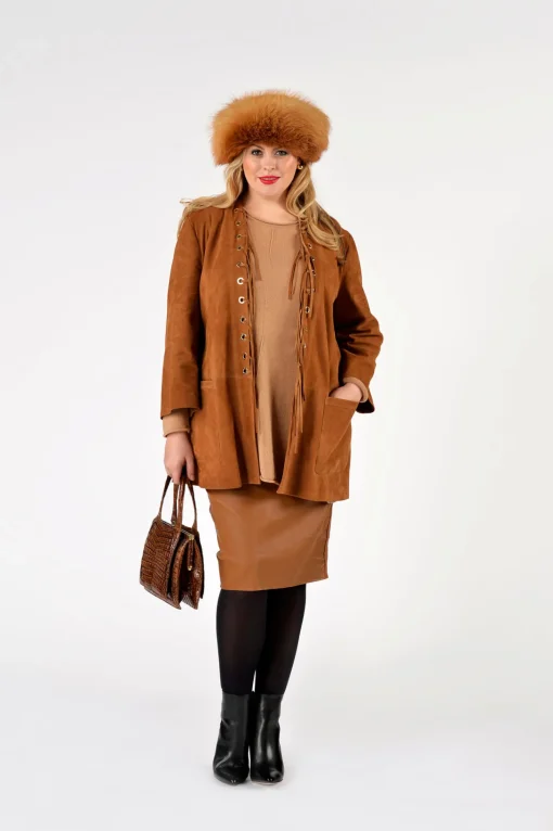 Leren stretch rok