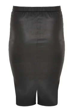 Leren stretch rok