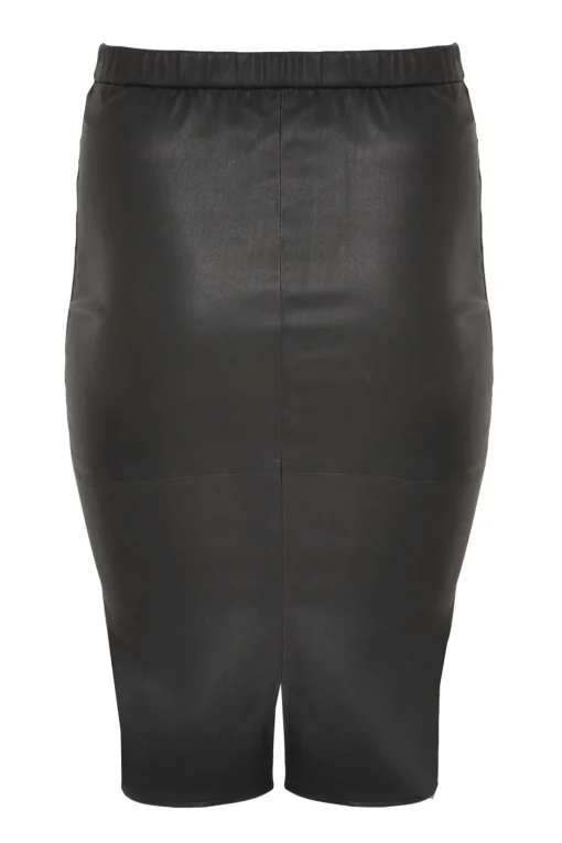 Leren stretch rok