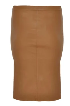 Leren stretch rok