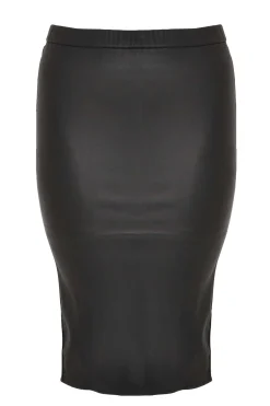Leren stretch rok