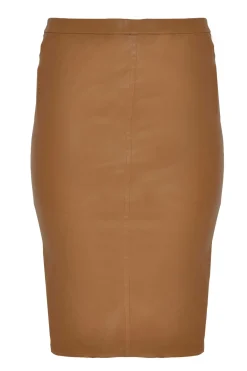 Leren stretch rok