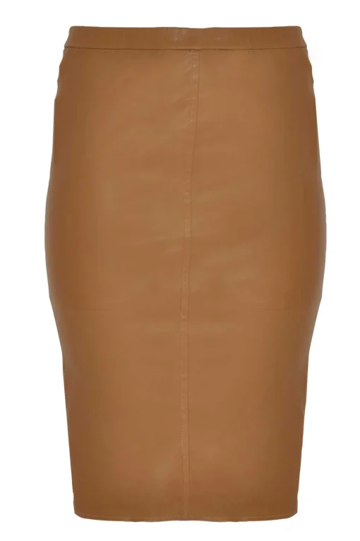 Leren stretch rok