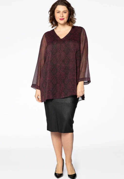 Leren stretch rok