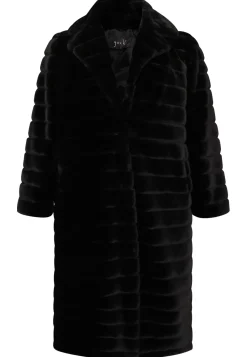 Mantel streep faux fur