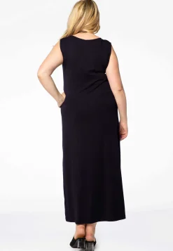 Maxi jurk v-hals VISCOSE