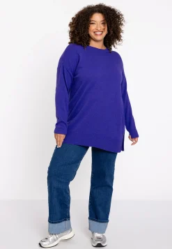 Trui met zijsplitten Woolmix